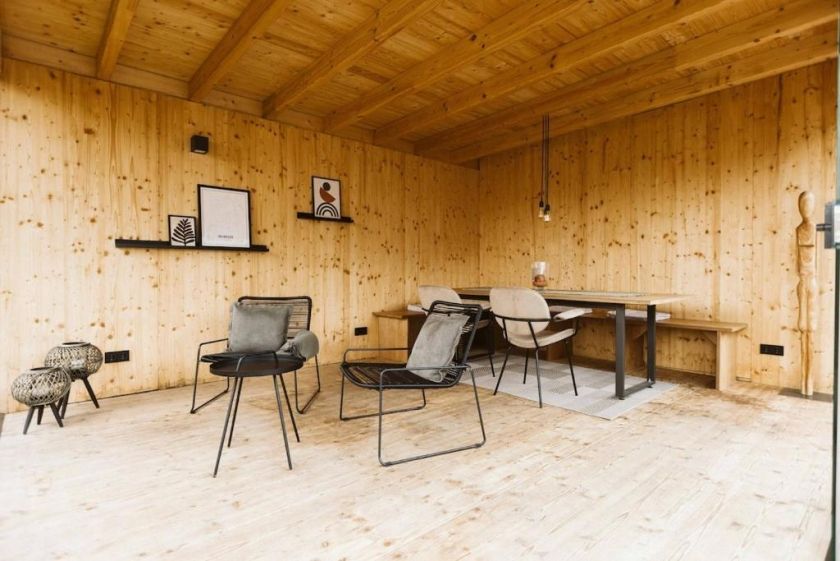 Modernes Tiny House Diva am Weingut