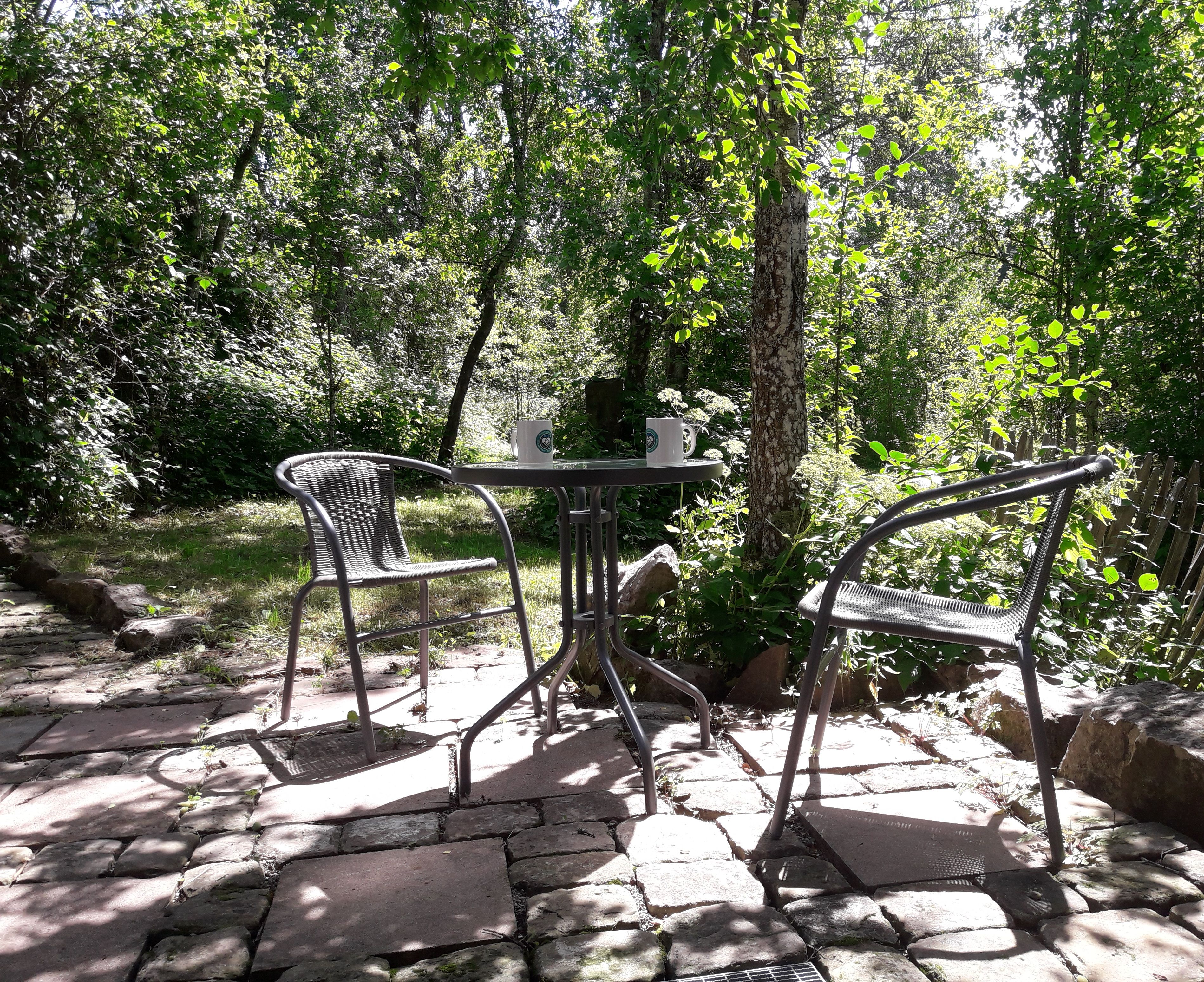 Terrasse und wilder Garten