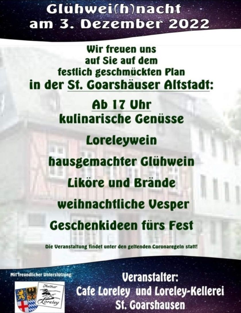 Kulinarische Glühwei(h)nacht in St. Goarshausen
